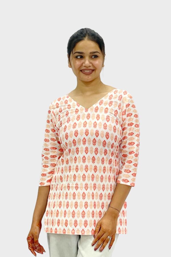 Peach Blossom Grace Kurti
