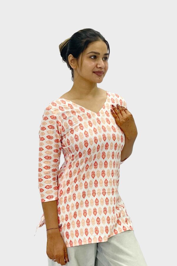 Peach Blossom Grace Kurti - Image 3