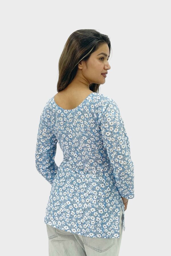 Cambric Midnight Bloom  Kurti - Image 3