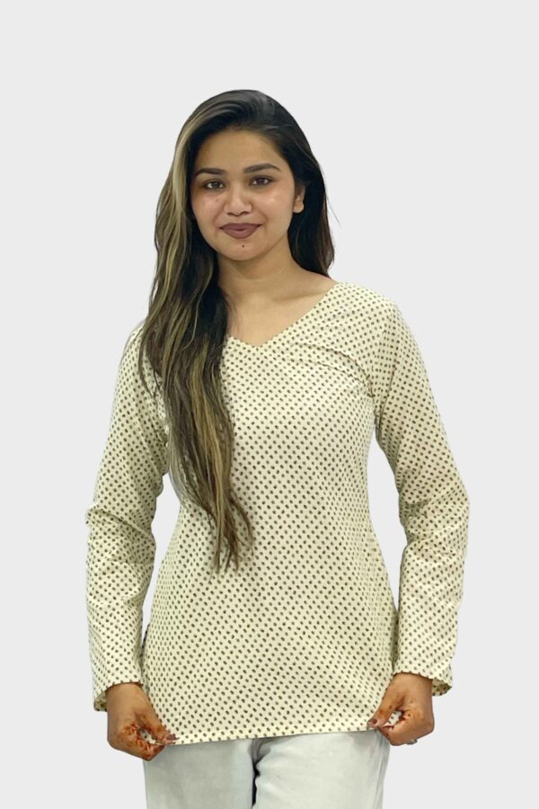 Minimal Dot Vibes Cambric Cotton Kurti