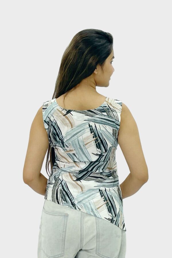 Canvas Cut Round Neck Kurti - Image 2
