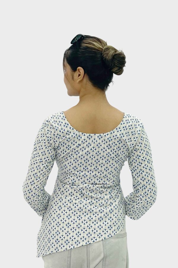 Indigo Ice Side Cut Kurti - Image 2