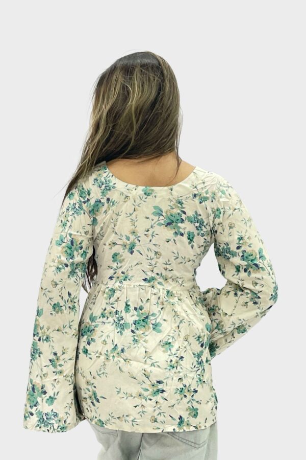 Peplum Bell Sleeve Top - Image 2