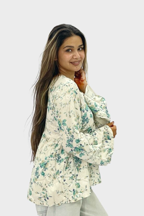 Peplum Bell Sleeve Top - Image 3