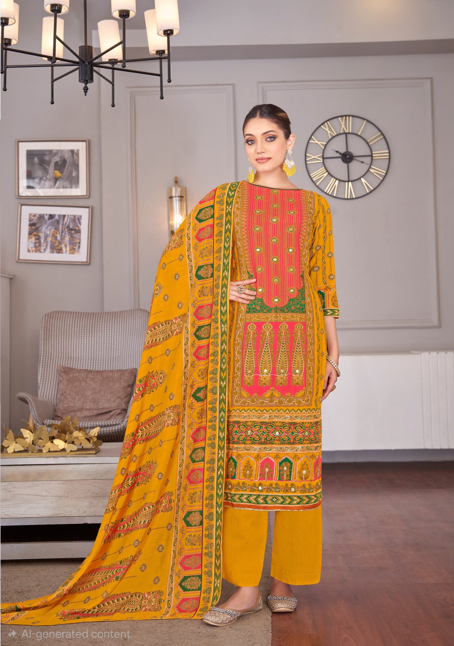 015_c487942c-dabc-4701-850c-842a0ccb332d_3350x(1) Heavy Viscose Reyon Discharge Print With Fancy Hand Work - Image 1