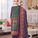 Heavy Viscose Reyon Discharge Print With Fancy Hand Work 3