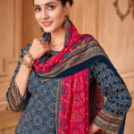 Pure Cotton Cambric Designer Print With Swarovski Diamond Work