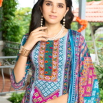 Reyon Designer Print With Swarvoski Diamond 5